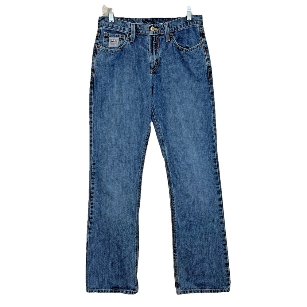 Cinch Silver Tab Jeans Mens Size 29x32 Slim Fit Medium Stone Wash Straight Leg